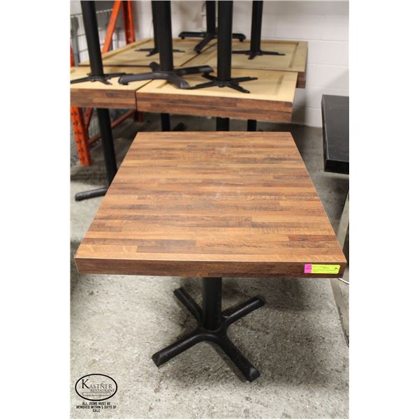 SIX 24" X 30" X 30" SOLID WOOD TABLES