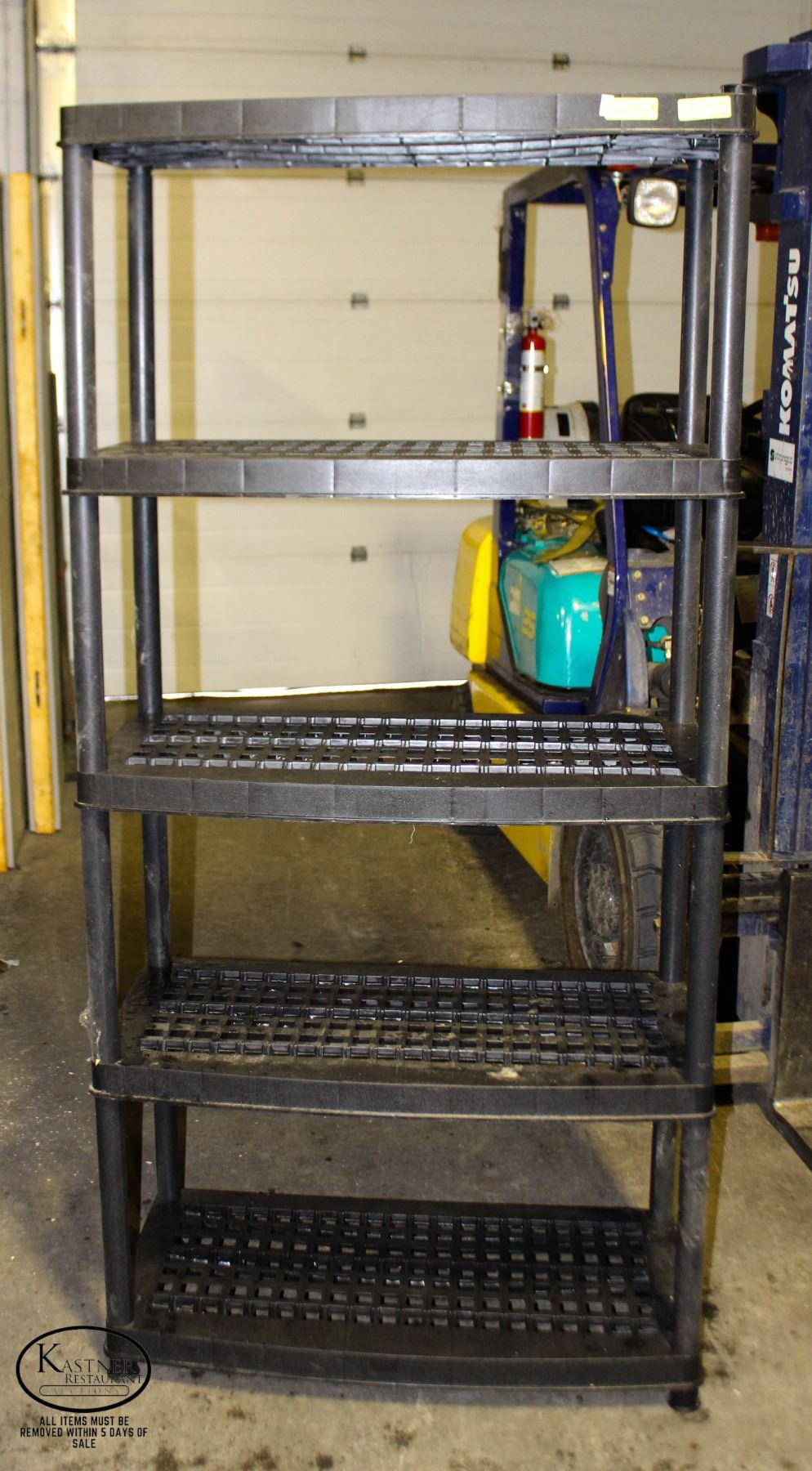 5-TIER BLACK POLY STORAGE RACK
