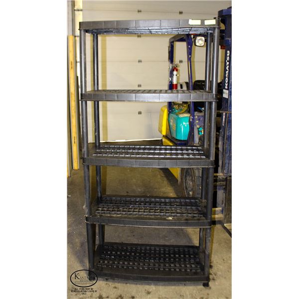 5-TIER BLACK POLY STORAGE RACK