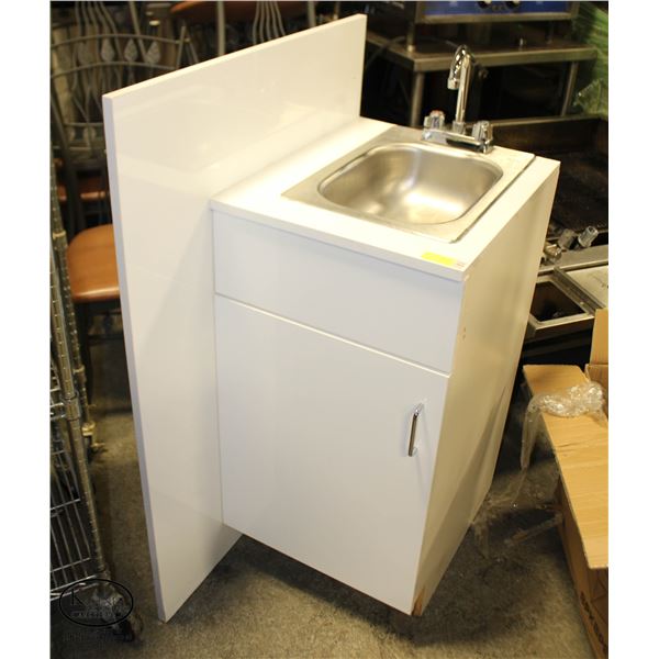 CABINET W/ BUILT IN HAND WASH SINK & SIDESPLASH