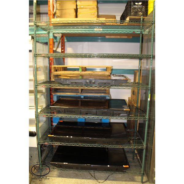5' GREEN WIRE COMMERCIAL STORAGE RACKS - 6 TIER