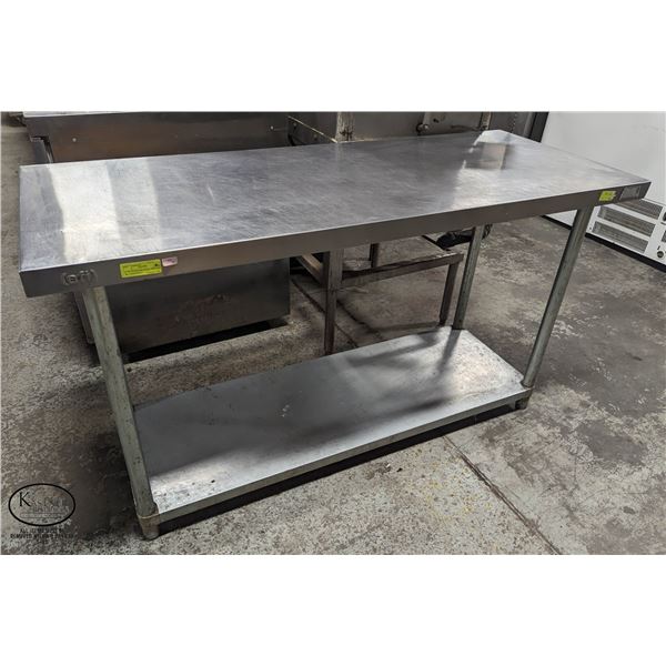 5' EFI STAINLESS STEEL PREP TABLE W/ UNDERSHELF
