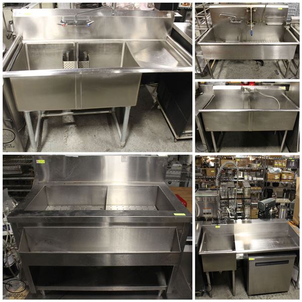VARIOUS STAINLESS STEEL SINKS