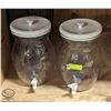 GROUP OF TWO 10 QT POLY BEVERAGE JUGS W/ LIDS