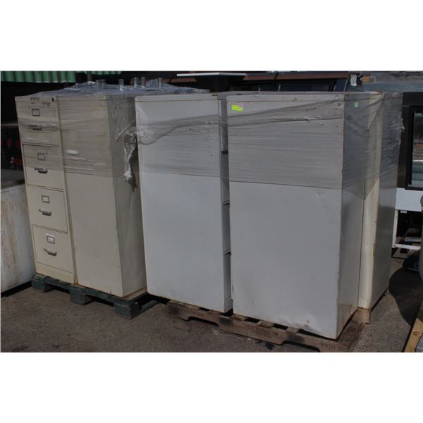 LOT OF 7 UPRIGHT FILING CABINETS