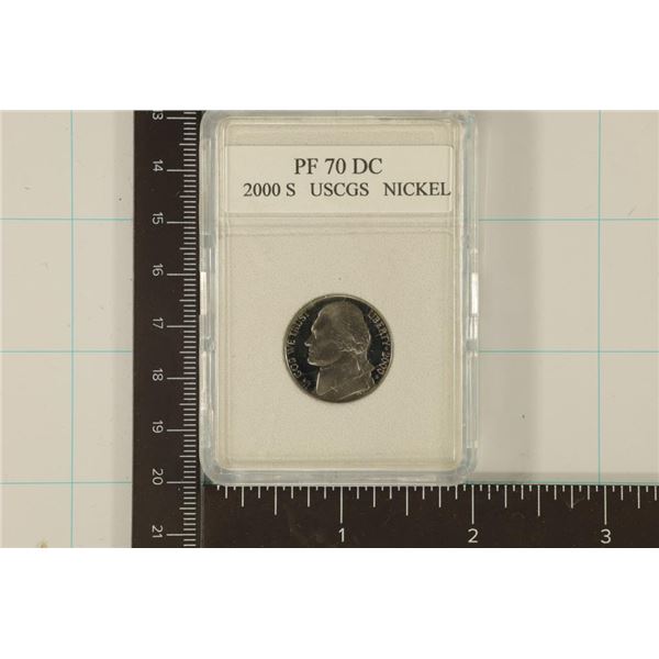 SLABBED 2000-S JEFFERSON NICKEL PF70