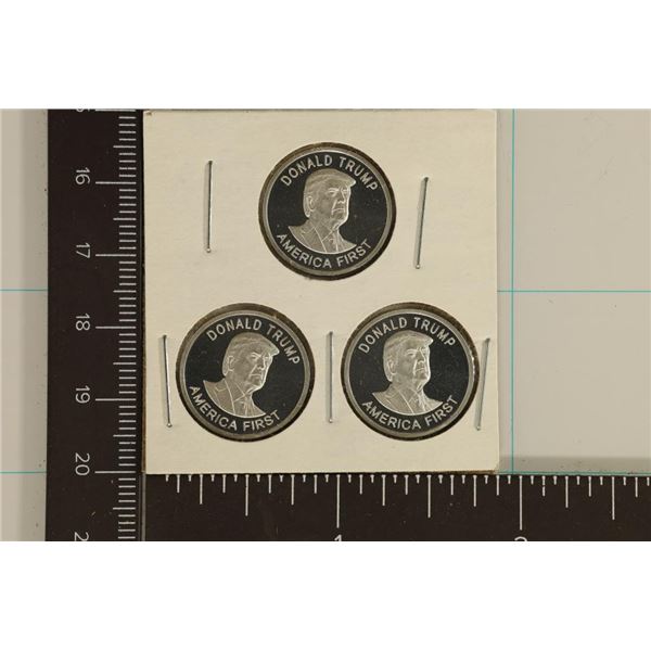3-1 1/10 TROY OZ. .999 SILVER PF ROUNDS: DONALD
