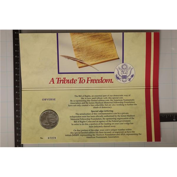 FREEDOM PACK CONTAINS: 1993 BILL OF RIGHTS UNC