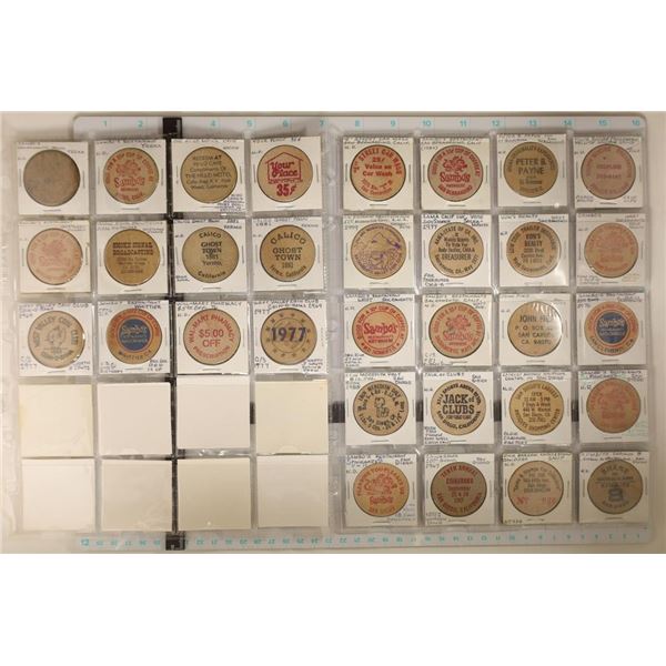 32 WOODEN NICKELS: CALICO GHOST TOWN, WEST