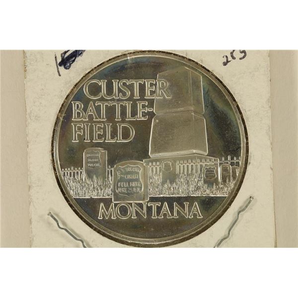 24.7 GRAMS STERLING SILVER PF ROUND "CUSTER