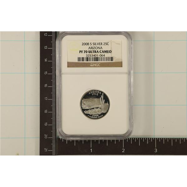 2008-S SILVER ARIZONA QUARTER NGC PF70 ULTRA CAMEO