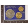 Image 1 : 1966 JAMAICA 3 COIN UNC SET ON CARDBOARD IN