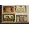 Image 1 : 4-1921 GERMAN NOTGELD 50 PFENNIG BILLS ALL