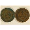 Image 2 : 1868 & 1865 WITH HOLE US TWO CENT PIECES