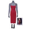 Image 1 : Lot #41: BATTLESTAR GALACTICA (2003) - Number Six's (Tricia Helfer) Red Dress Costume