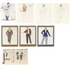 Image 1 : Lot #301: THE NATURAL (1984) - Hand-Drawn Roy Hobbs (Robert Redford) Costume Designs with Printed Il