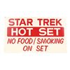 Image 1 : Lot #370: STAR TREK: THE ORIGINAL SERIES (1966-1969) - "Hot Set" Sign