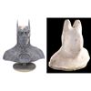 Image 1 : Lot #582: BATMAN RETURNS (1992) - Production-Made Batman (Michael Keaton) Cowl Cast Display and Mold