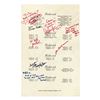 Image 1 : Lot #598: BEING JOHN MALKOVICH (1999) - Cast- and Crew-Signed "Malkovich" Diner Menu