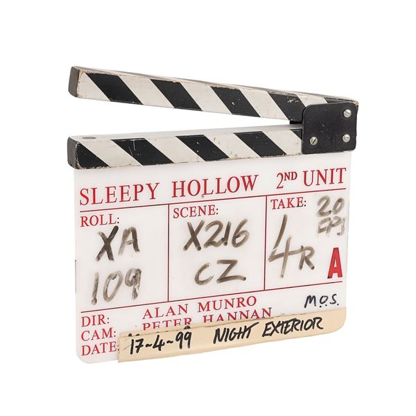 Lot #1173: SLEEPY HOLLOW (1999) - Production-used Clapperboard