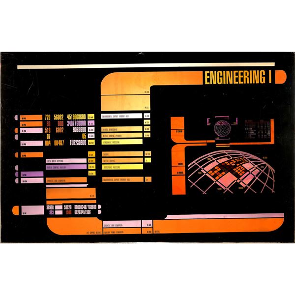 Lot #1208: STAR TREK: GENERATIONS (1994) - Engineering I LCARS Panel