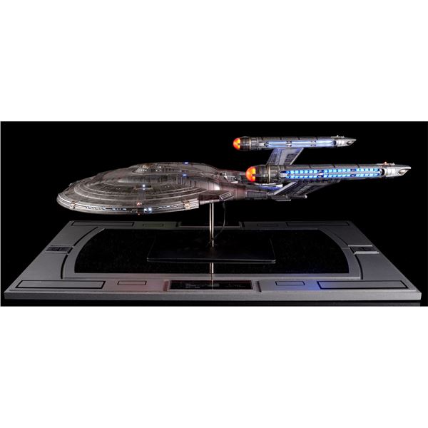 Lot #1255: STAR TREK: ENTERPRISE (2001-2005) - Light-Up QMx Replica Studio-Scale Enterprise NX-01 Pr