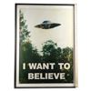 Image 2 : Lot #1485: THE X-FILES (1993-2018) - Framed Distressed "I WANT TO BELIEVE" Poster