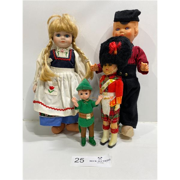 Miscellaneous Small Dolls And Royal Tin