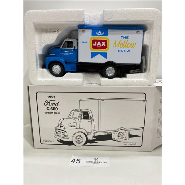 1953 Ford C-600 Straight Truck"Jax Beer The Mellow Brew" 1/34 Scale Die-Cast