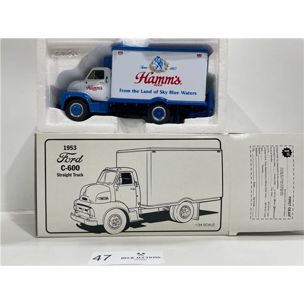 1953 Ford C-600 Staight Truck "Hamms Beer" 1/34 Scale Die-Cast