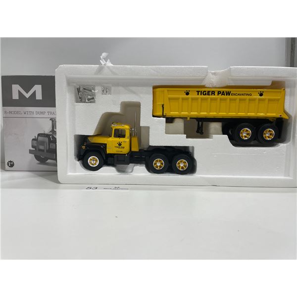 Mack R-Model Dump Truck With Plow "Tiger Paw Excavating"