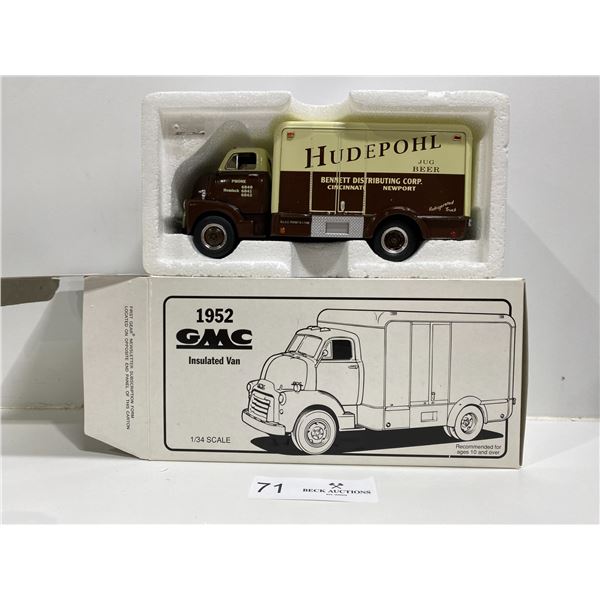 1952 GMC Insulated Van 1/34 Die-Cast "Hudepohl Jug Beer"