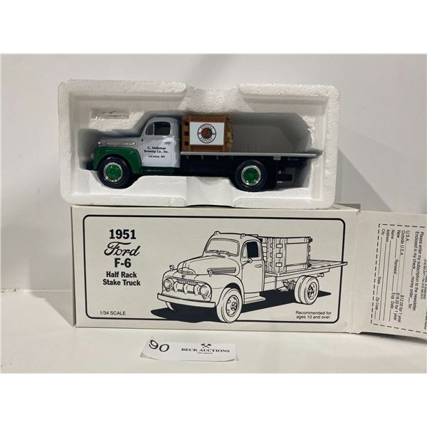 1951 Ford F-6 Half Rack Stake Truck Die-Cast 1/34 Scale