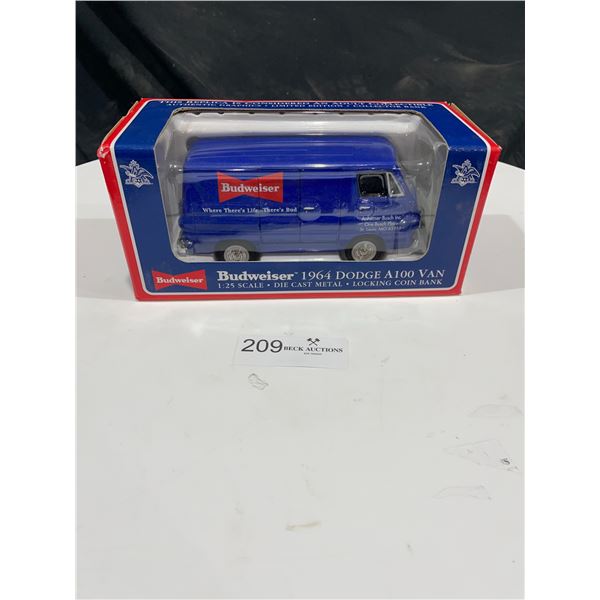 1964 Dodge A 100 Van Budweiser Die-Cast Replica 1:25 Scale