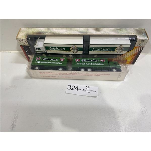 Collectible Die-Cast Foreign Beer Truck Replicas