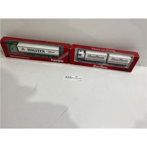 Collectible Die-Cast Foreign Beer Truck Replicas