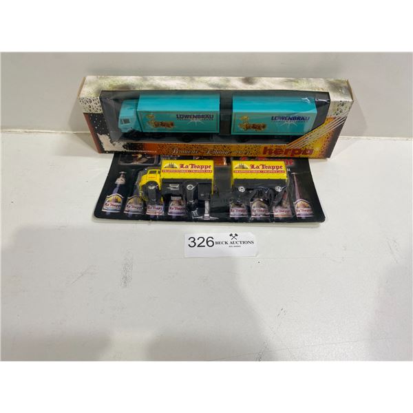 Collectible Die-Cast Foreign Beer Truck Replicas