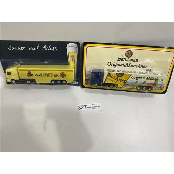 Collectible Die-Cast Foreign Beer Truck Replicas
