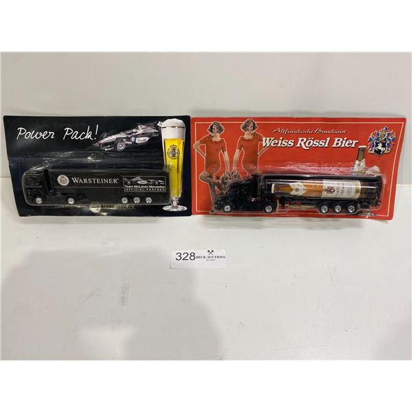 Collectible Die-Cast Foreign Beer Truck Replicas