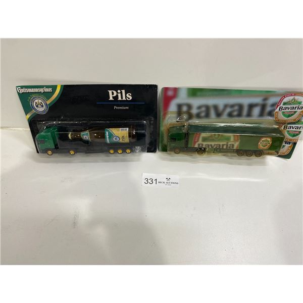 Collectible Die-Cast Foreign Beer Truck Replicas