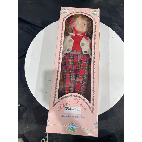First Golden Collectable Porcelain Doll