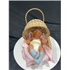 Image 1 : Collectable Baby Doll with Wicker Carriage