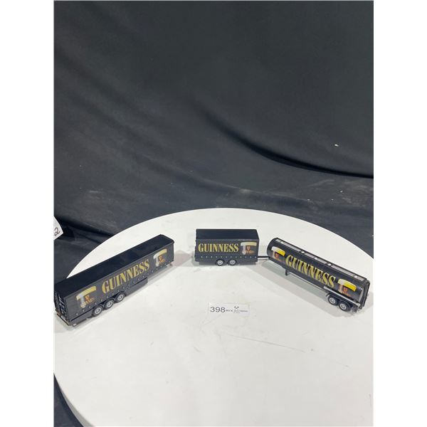 3 Collectable Guiness Die Cast Trucks
