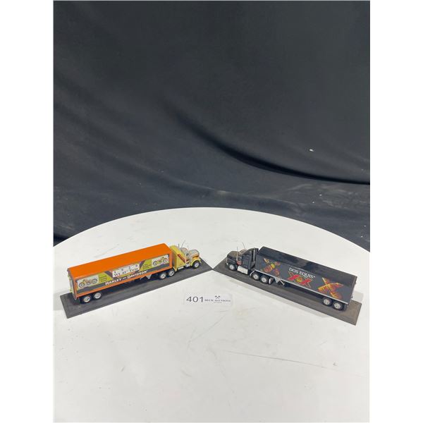 2 Collectable Die-Cast Semi Trucks