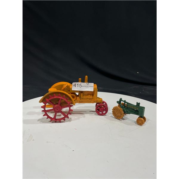 2 Vintage Metal Tractors