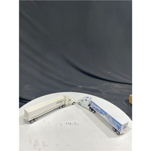 2 Collectable Die-Cast Semi Trucks
