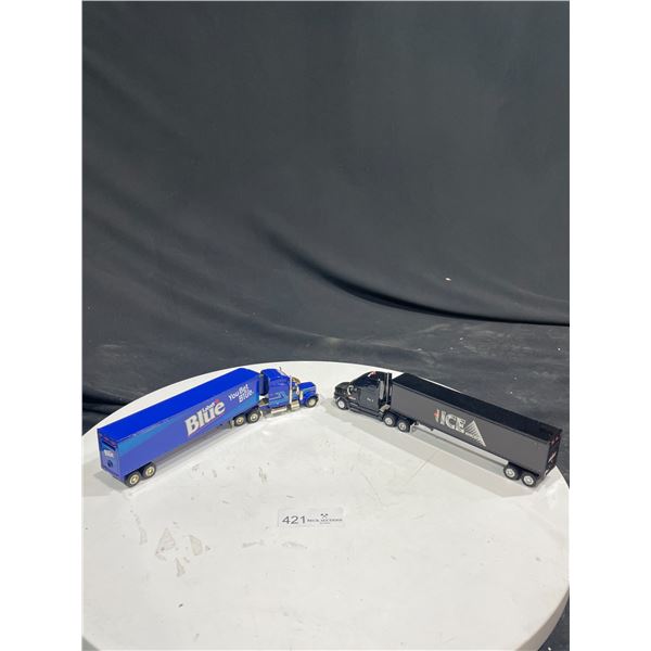 2 Collectable Die-Cast Semi Trucks
