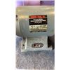 Image 2 : UNION TOOL 2 HP HEAVY DUTY BENCH GRINDER WORKING WITH TOTE OF BUFFING DISCS