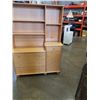 Image 3 : MAPLE FINISH CUPBOARD  W/ HUTCH