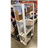 Image 2 : RUSTIC SHELF WITH GALVANIZED PAILS AND WOOD MILK BOTTLE HOLDERS